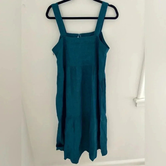 Eileen Fisher Washed Organic Linen Delave Tiered Dress NWT - Picture 12 of 13